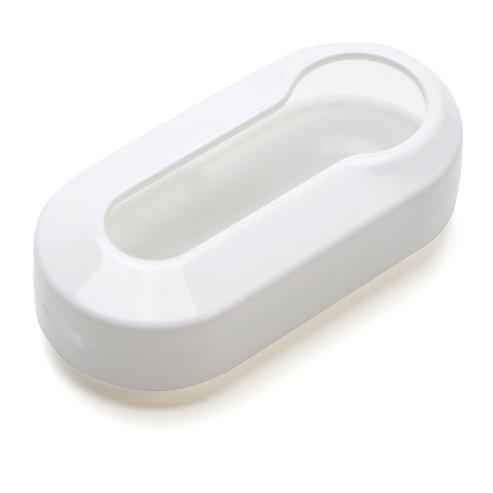 Gloss White Fob Shell Cover For FIAT 500 500L 500X Abarth 3-Button Folding Key