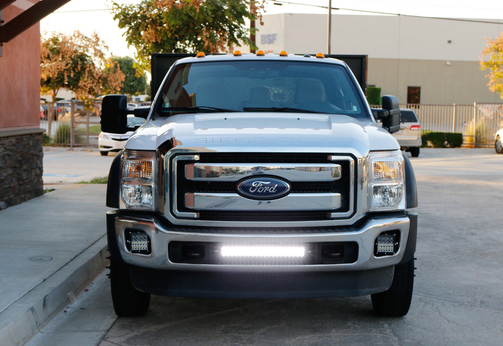 White/Amber 120W LED Ligth Bar w/ Bumper Bracket, Wirings For 2011-16 F250 F350