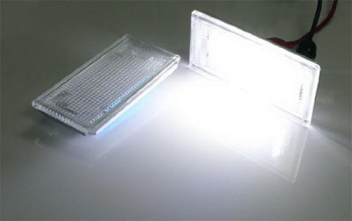 White 18-SMD White LED License Plate Lights For BMW E46 3-Series Sedan Pre-LCI