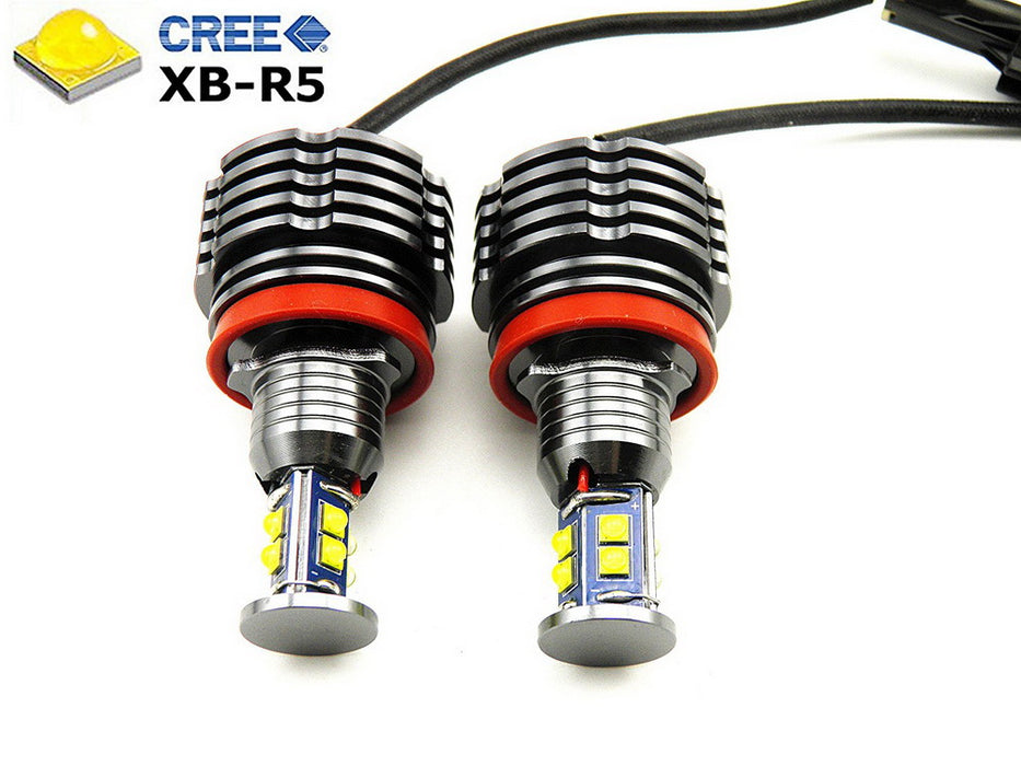 Mega 80W 7000K White BMW H8 LED Angel Eyes Ring Marker Bulbs For 1 3 5 X Series