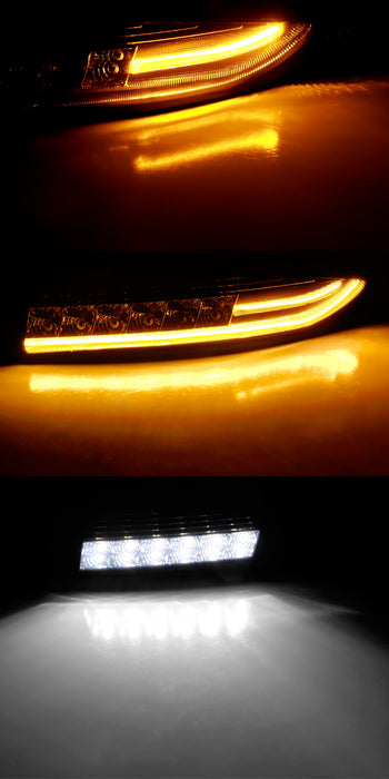 Smoked Lens LED DRL/Front Sequential Turn Signal Lights For 1993-02 Chevy Camaro