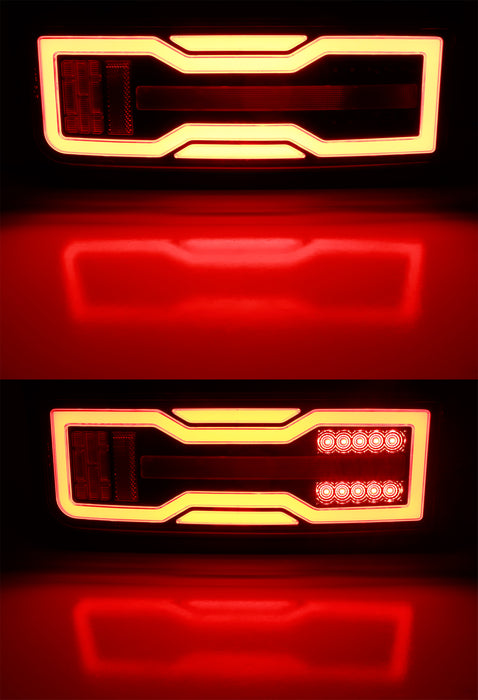 Bronco Style Dark Smoked Lens Full LED Tail Lights w/ Turn/Brake/Reverse For H2