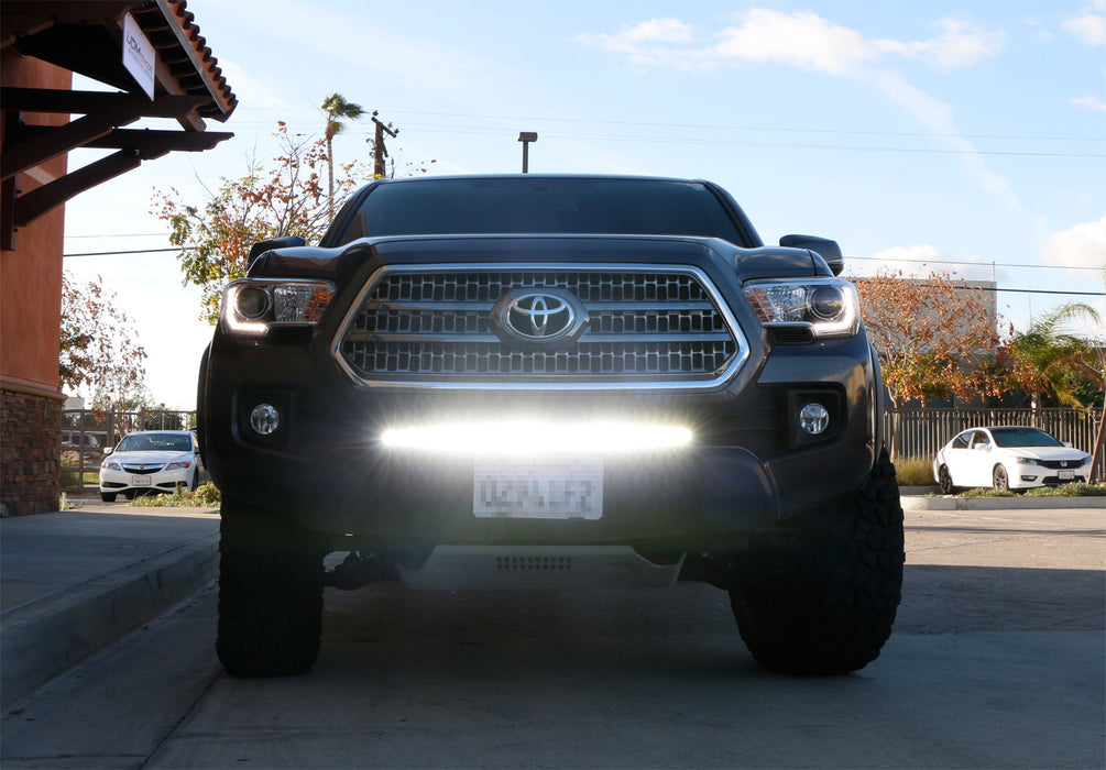 150W 30" LED Light Bar w/ Lower Bumper Brackets, Wirings For 16-23 Toyota Tacoma