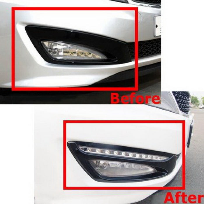 KSpeed 12-LED Daytime Running Light DRL Lamps For 2011-13 Kia Optima K5 w/ Bezel