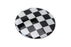 (4) Black/White Checker Pattern Style Wheel Center Cap Covers For MINI Coopers