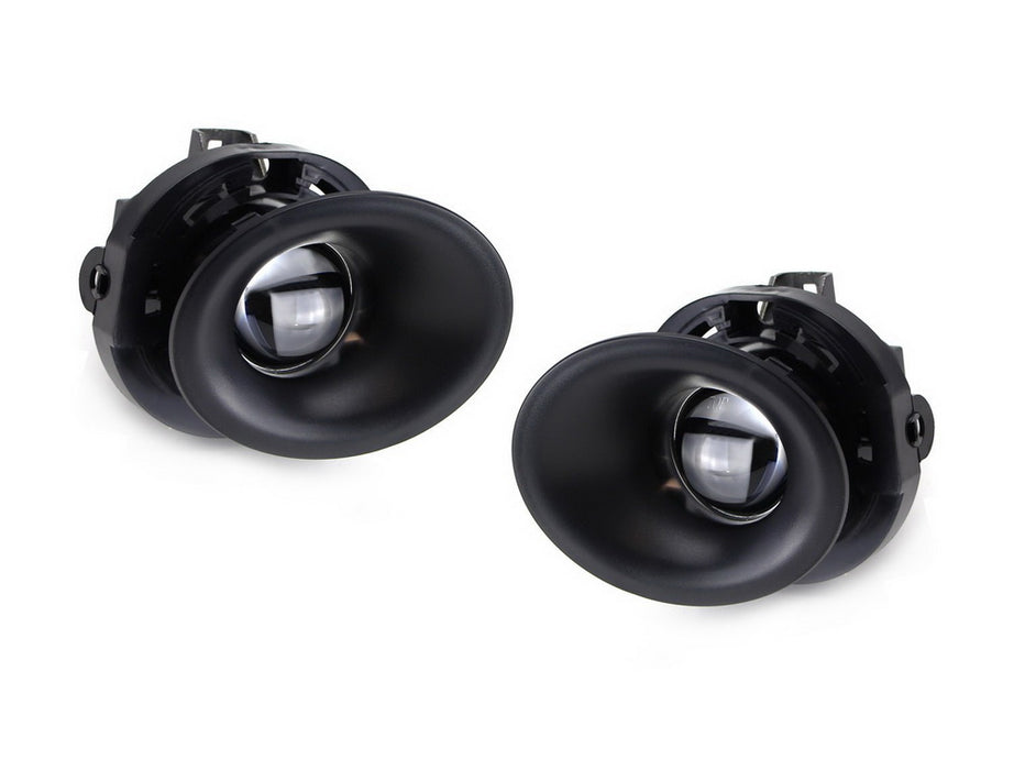 Projector Lens Fog Lights w/ White LED Bulbs, Bezel, Wiring For 15-22 Challenger