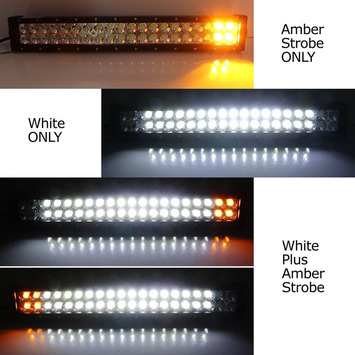 Strobe Function Lower Grill LED Ligth Bar w/ Bracket Wire For RAM 2500 3500...