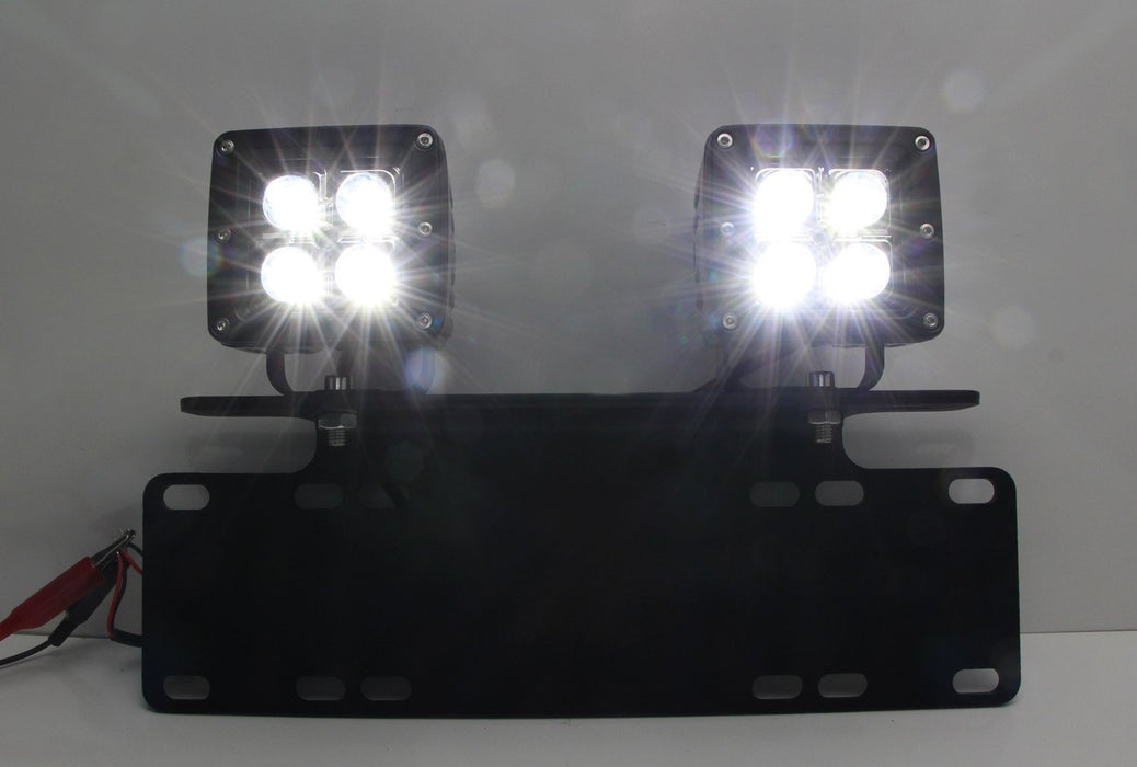 40W CREE LED Pods w/ License Plate Bracket, Wirings For Truck Jeep ATV 4WD 4x4