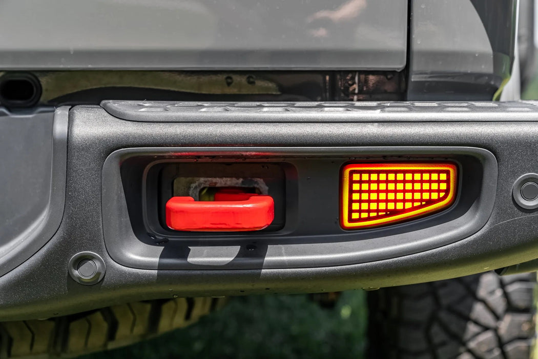 Dark Red Bumper Reflector LED Tail/Brake Sequential Signal For Jeep Gladiator JT