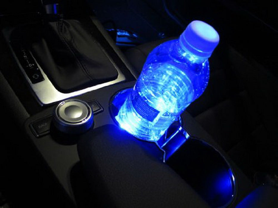 3-SMD Blue LED Strip Lights For Cup Holder Gauge Cluster Glove Box Foot Area