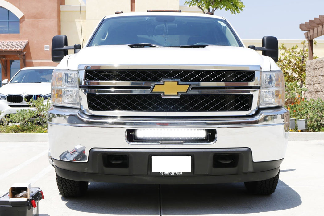 120W 20" LED Light Bar w/Mounting Bracket/Wiring For 11-14 Silverado 2500/3500HD