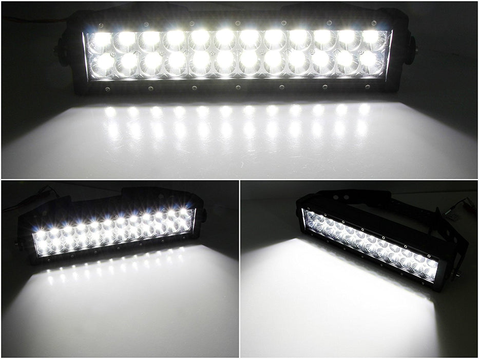 72W 14" LED Light Bar w/Handlebar Mounting Bracket, Wiring For ATV UTV Dirt Bike