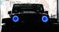 RGB Multi-Color LED Angel Eyes Halo Rings For Jeep Wrangler CJ TJ JK 7" Headlamp