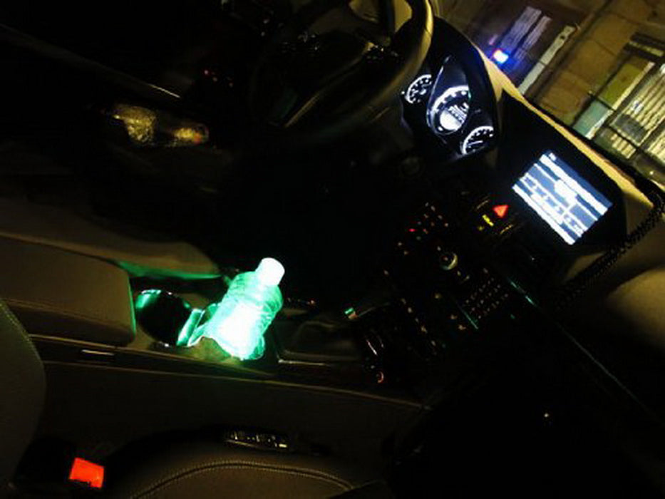 3-SMD Green LED Strip Lights For Cup Holder Gauge Cluster Glove Box Foot Area