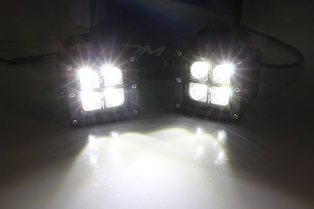 40W LED Pods w/ Foglight Bracket/Wirings For 05-07 Ford F250 F350 F450 Excursion