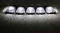 (5) Smoked Lens Cab Roof Marker Running Lamps w/ White LED Lights For Truck 4x4