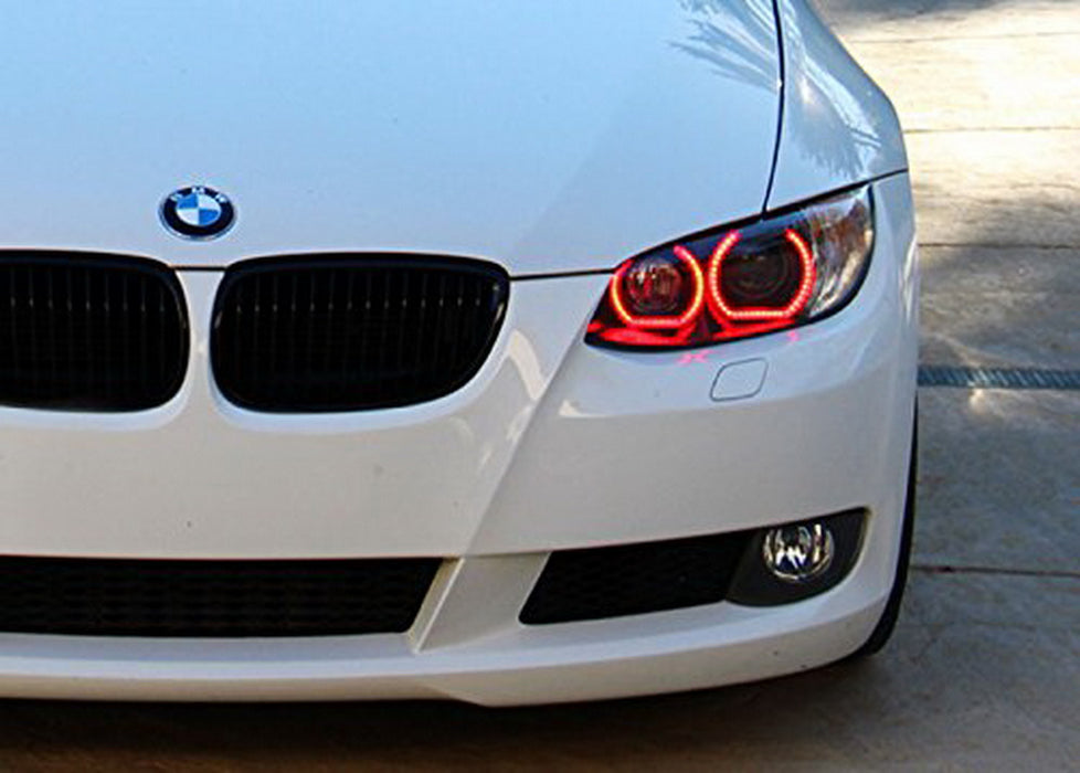 DTM Style Horseshoe RGB LED Angel Eye Rings w/ Acrylic Covers For BMW Headlights