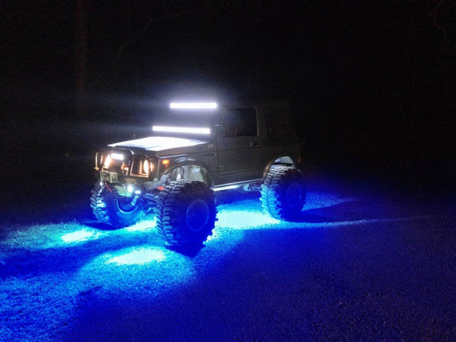 Blue 3-CREE 9W High Power LED Rock Light Kit For Jeep Truck SUV Off-Road Boat