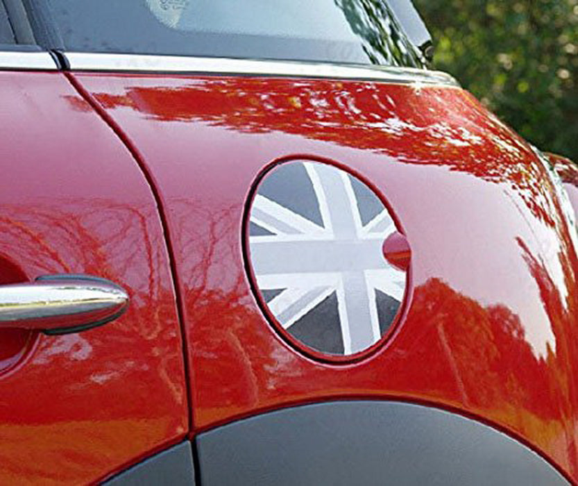 Black Union Jack UK Flag Pattern Vinyl Sticker Decal For Mini Cooper Gas Cap