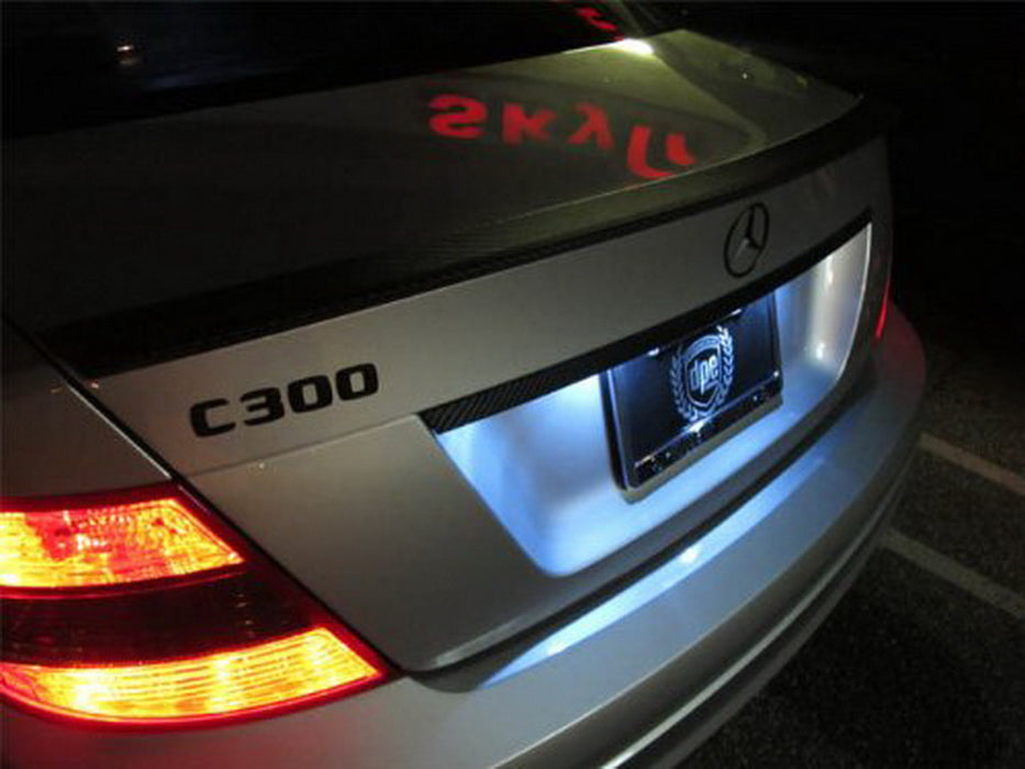 White Error Free LED License Plate Lights For Mercedes Pre-LCI W204 W212 W221