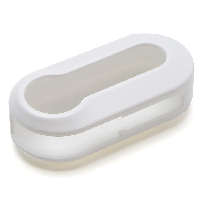 Gloss White Fob Shell Cover For FIAT 500 500L 500X Abarth 3-Button Folding Key