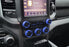 5pc Sports Blue Center AC/Stereo Volume Switch Ring Cover Trims For 2019-up RAM