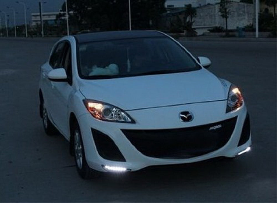 Direct Fit White LED Daytime Running Lights DRL For 2010-13 Mazda3 Mazdaspeed3