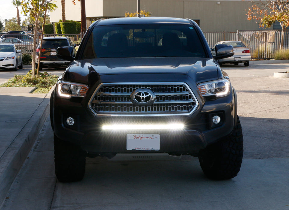 150W 30" LED Light Bar w/ Lower Bumper Brackets, Wirings For 16-23 Toyota Tacoma