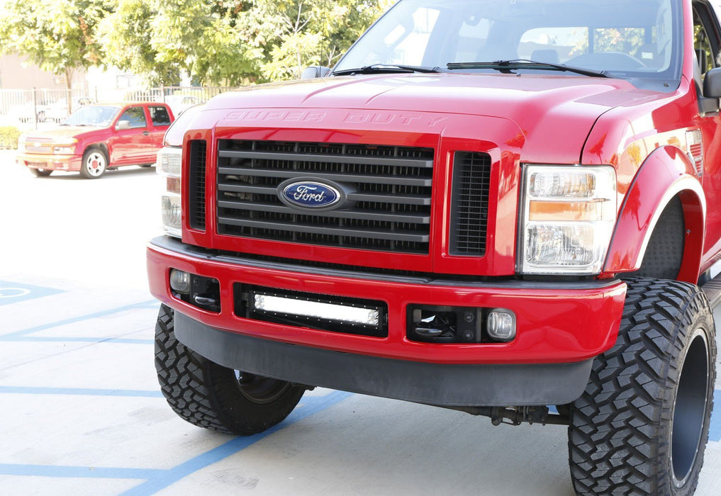 Strobe Function Lower Grill LED Ligth Bar w/ Bracket Wire For 08-10 Ford F250...