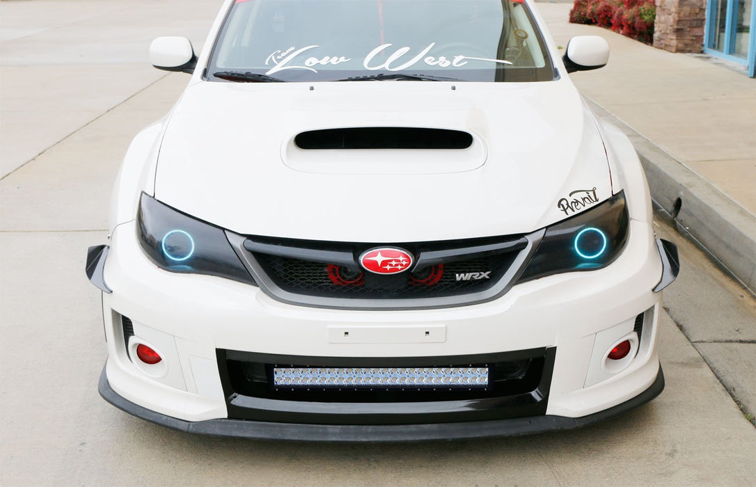 144W 25" LED Light Bar w/ Lower Bumper Brackets Wiring For 11-14 Impreza WRX STI