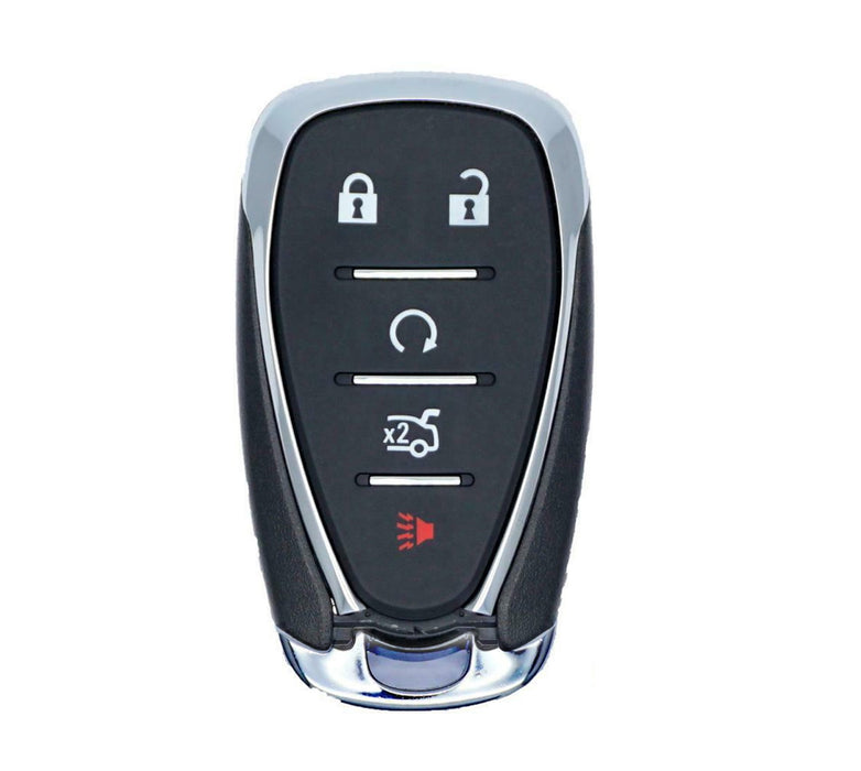 Carbon Fiber Pattern Smart KeyFob Shell w/Black Silicone Keypad Button For Chevy