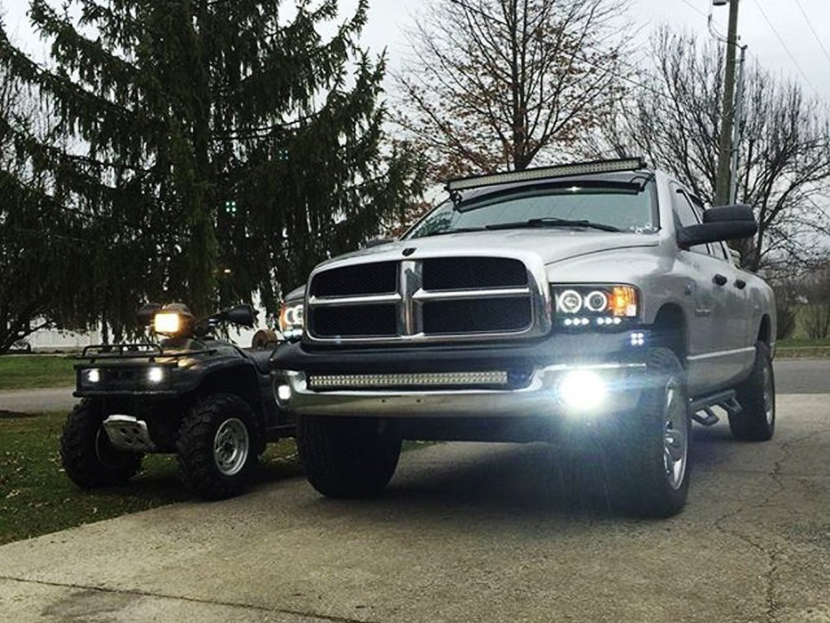 40" Lower Bumper Hidden LED Light Bar Kit w/Bracket Wire For 03-18 RAM 2500 3500