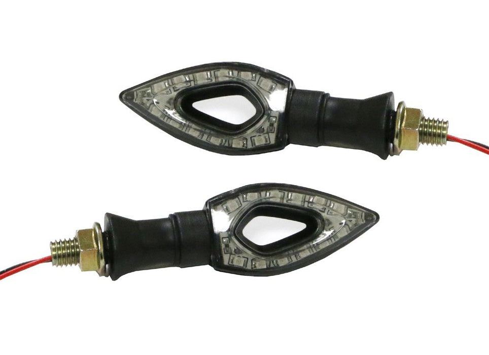 Triangle Amber 12-SMD LED Front/Rear Turn Signal Blinker Lights For Motorcycle