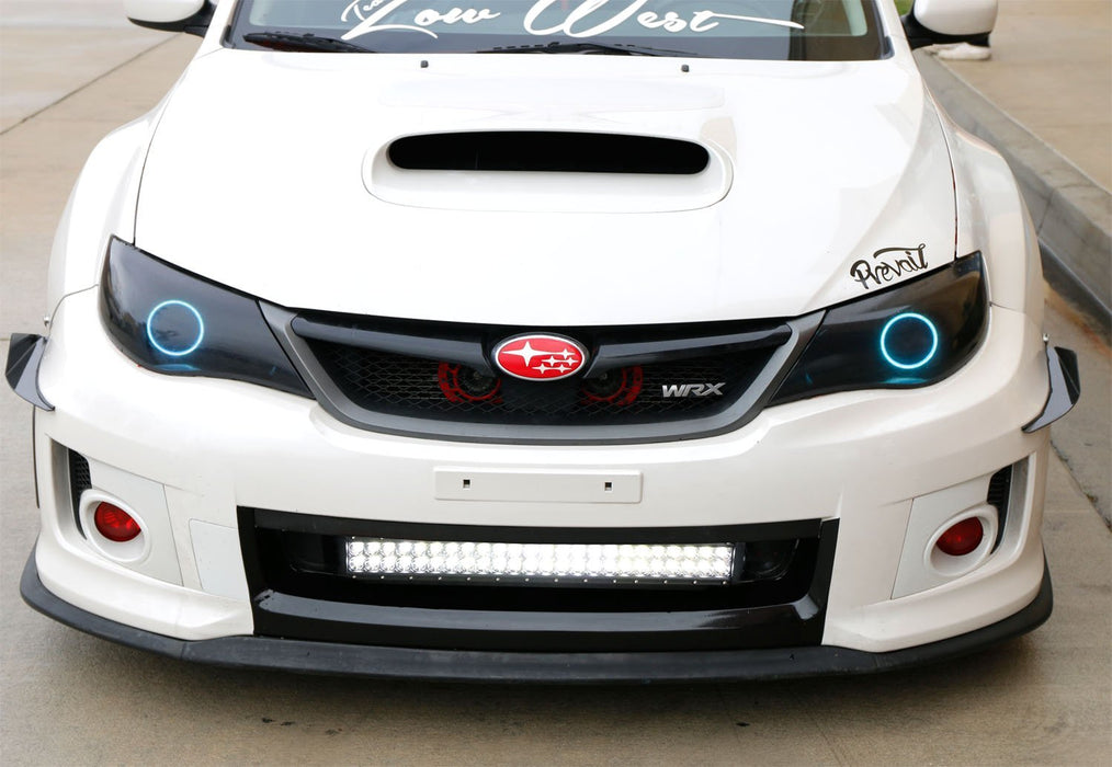 144W 25" LED Light Bar w/ Lower Bumper Brackets Wiring For 11-14 Impreza WRX STI