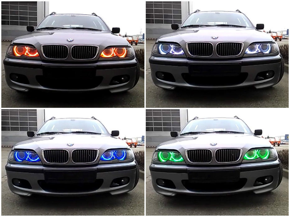 RGBW Multi-Color LED Angel Eyes Halo Rings For BMW E36 E46 E38 E39 3 5 7 Series