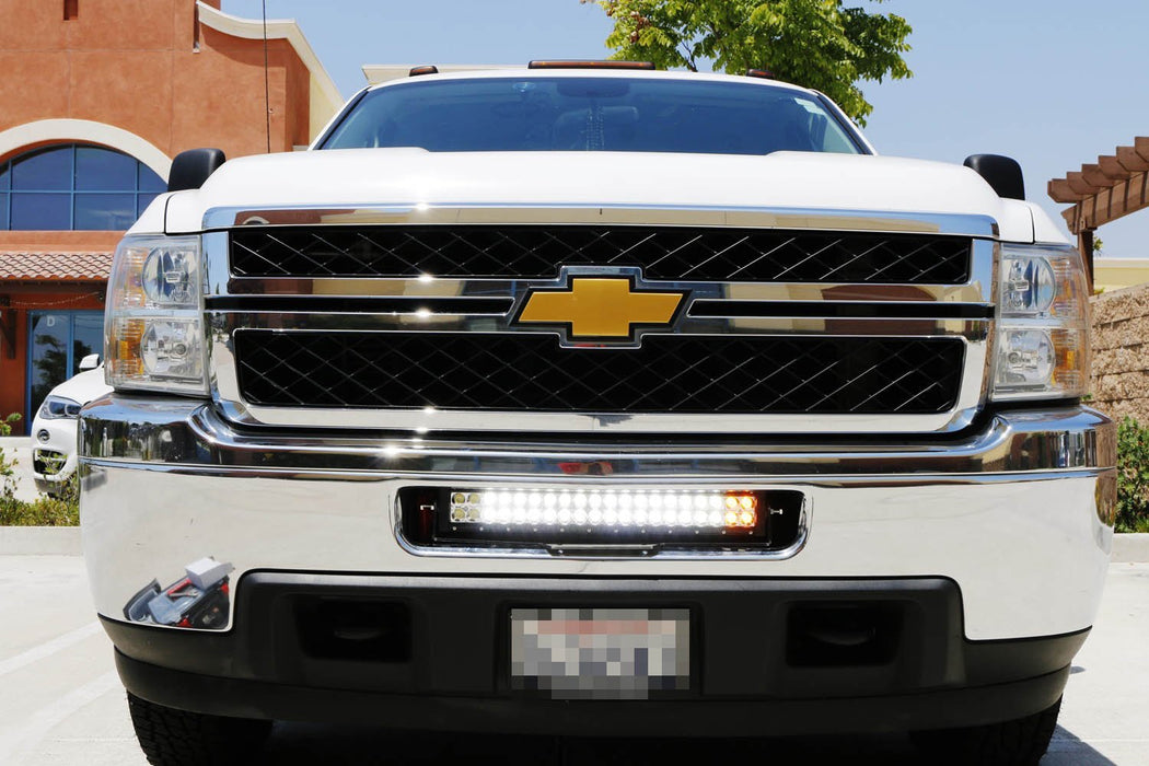 Strobe Function Lower Grill LED Ligth Bar w/Bracket Wire For Silverado 2500 3500