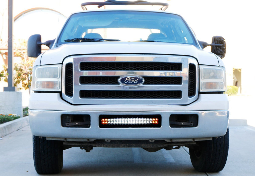 Strobe Function Lower Grill LED Ligth Bar w/ Bracket Wire For 99-07 Ford F250...