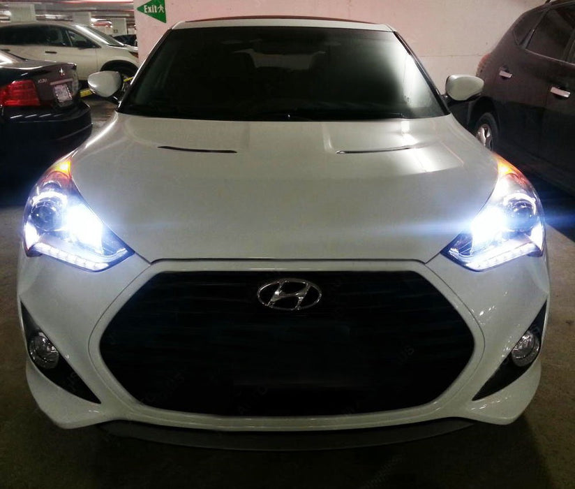 White High Power 80W-Max CREE H7 LED Bulbs For Hyundai On High Beam DRL Lights