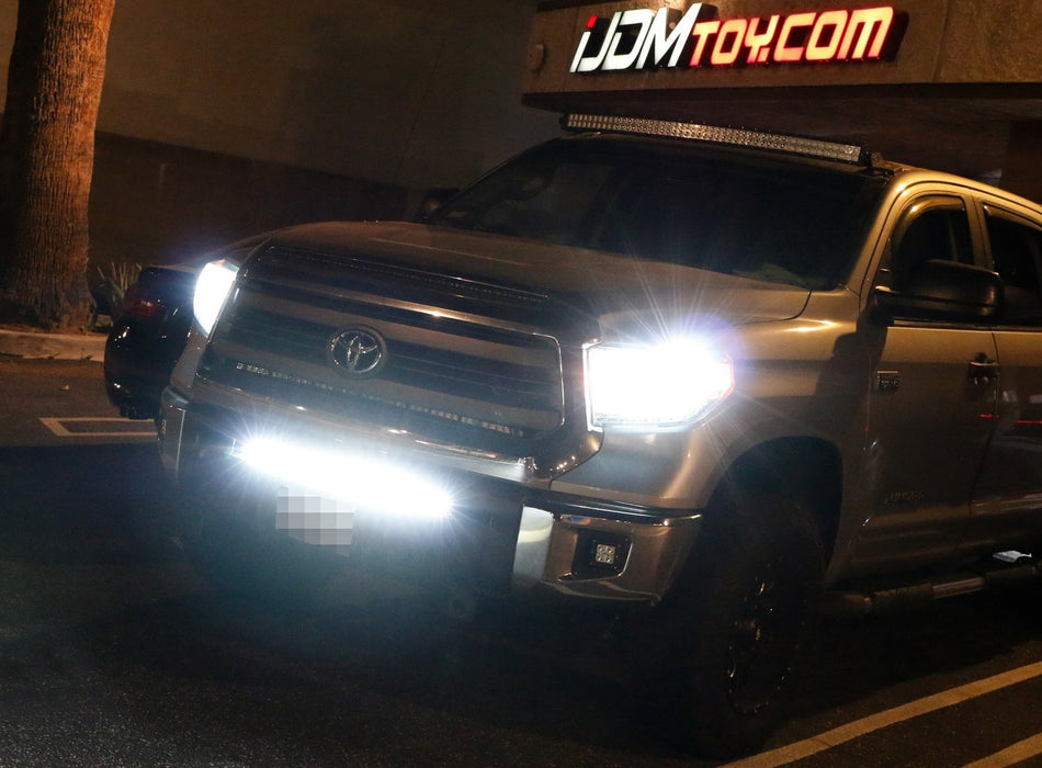 150W 30" LED Light Bar w/ Lower Bumper Brackets, Wirings For 14-21 Toyota Tundra