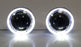 3.0" H1 Bi-Xenon Projector Lens VW GTI Style LED Halo Ring Shroud For Headlights