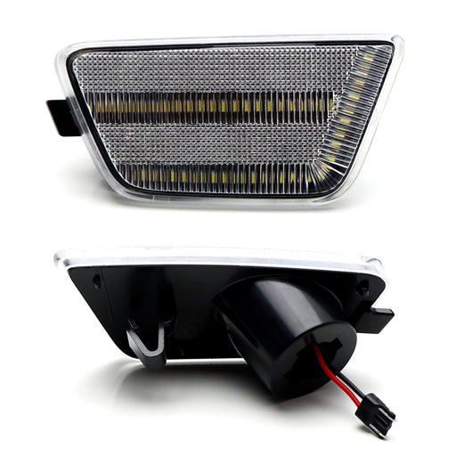 Clear Lens White Double-Row Full LED Side Marker Lights For 2011-15 Chevy Cruze