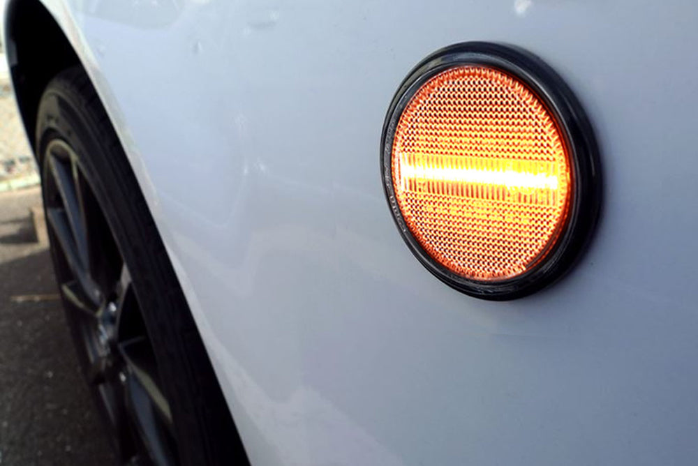 JDM-Spec Clear Amber LED Sequential Blink Fender Signals w/ Wiring For MX5 Miata