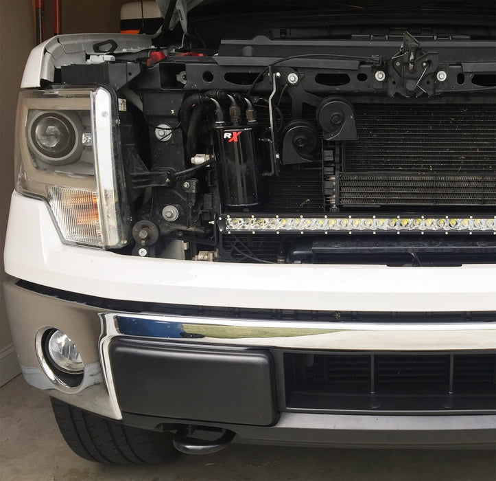 150W 30" LED Light Bar w/Center Grill Hidden Bracket/Wirings For 09-14 Ford F150