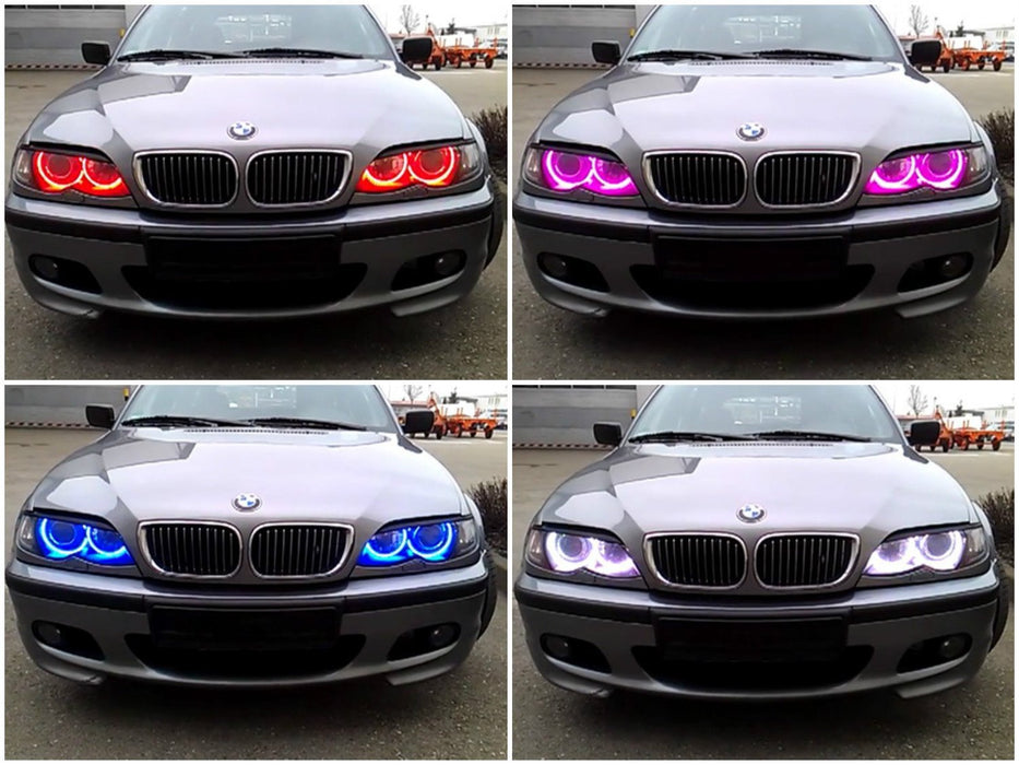 RGBW Multi-Color LED Angel Eyes Halo Rings For BMW E36 E46 E38 E39 3 5 7 Series