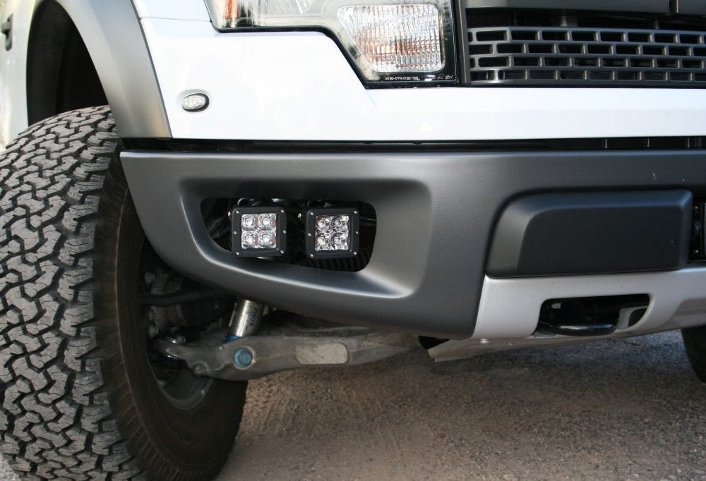 80W CREE LED Pod Lights w/ Lower Bumper Brackets, Wirings For 10-14 Ford Raptor