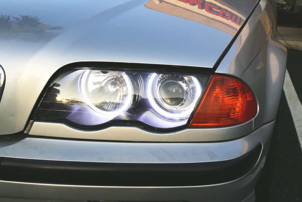 Switchback Dual-Color LED Angel Eye Halo Rings For BMW 3 5 7 Series Headlight