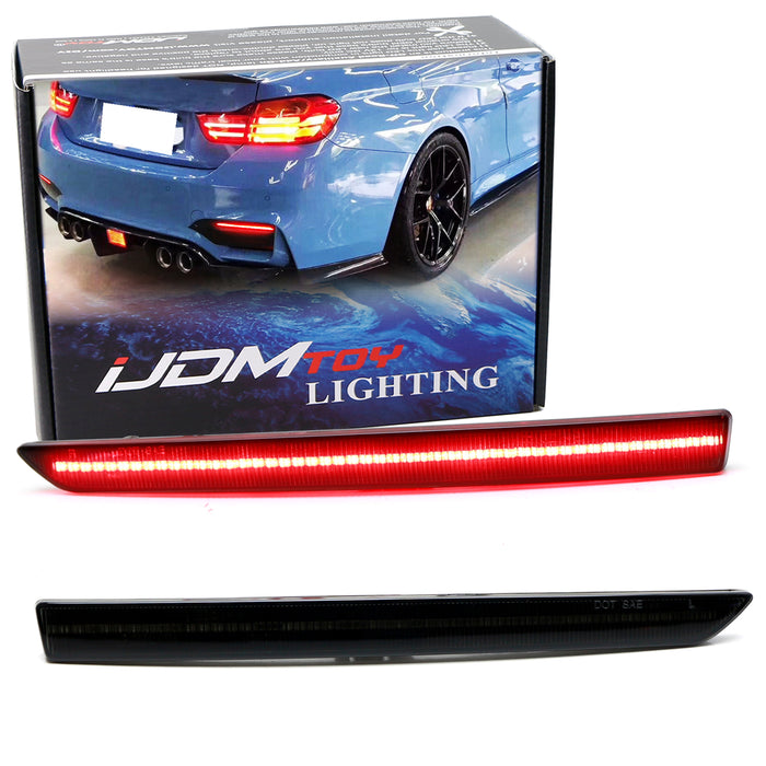 Smoked Lens 40-LED Rear Bumper Reflector Light Trims For BMW F80 M3, F82/F83 M4