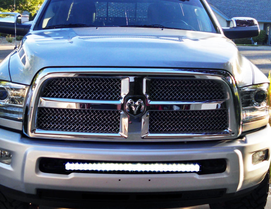 150W 30-31" LED Light Bar w/ Lower Bumper Bracket Wiring For 03-18 RAM 2500 3500