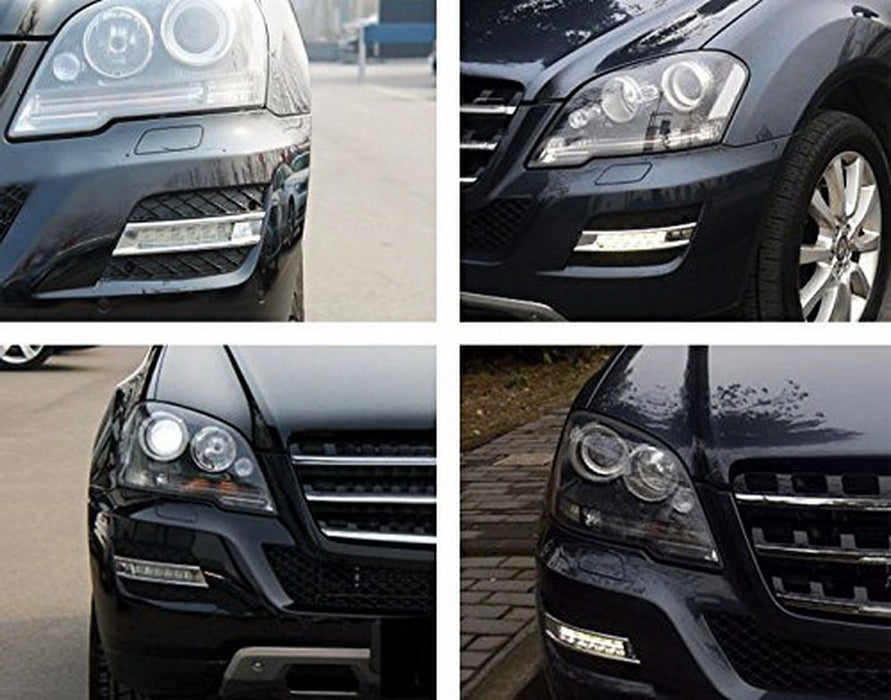 Direct Fit 12W White LED Daytime Running Lights For 09-11 Mercedes W164 ML-Class