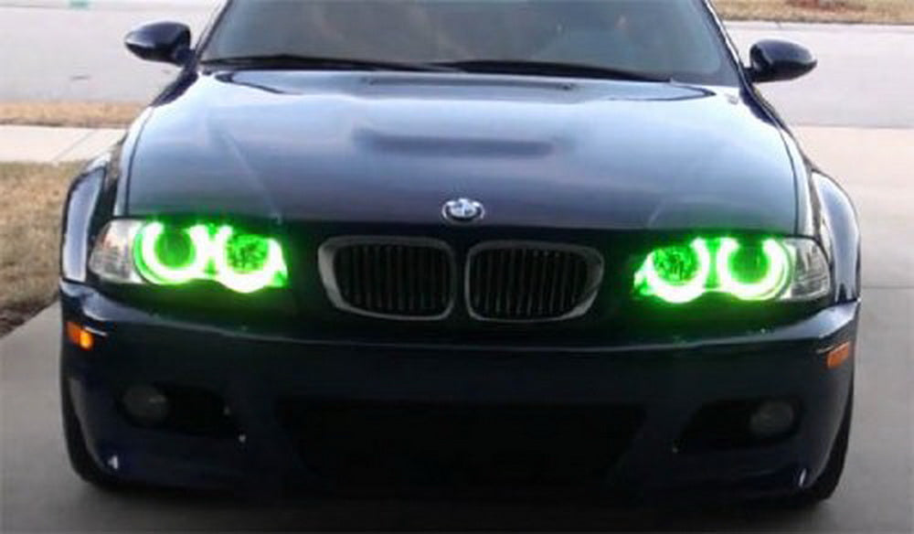 Xenon Headlight RGB Multi-Color LED Angel Eyes For BMW E38 E39 E46 3 5 7 Series